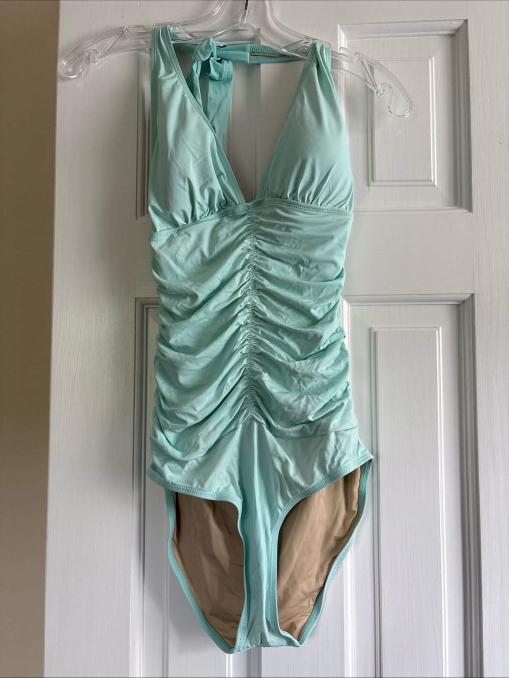 Women’s turquoise Ruched One-Piece Swimsuit
